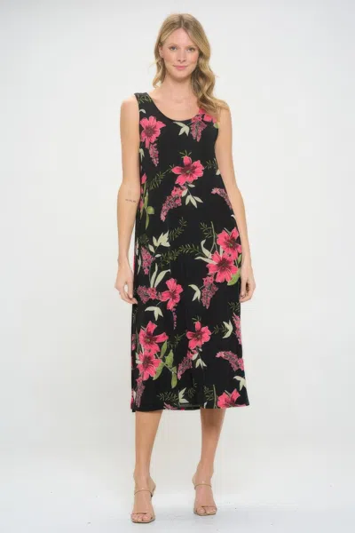 Truedames Floral Breeze Slinky Tank Dress In Multi
