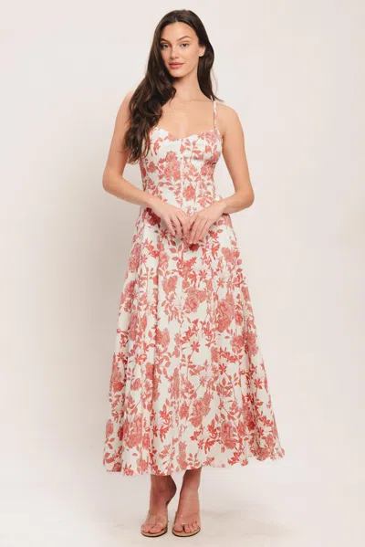 Truedames Floral Haze Woven Midi Dress In Multi