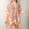 Truedames Floral Pattern Kimono Poncho In Multi