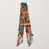 Truedames Floral Pattern Printed Twilly Skinny Scarf In Multi