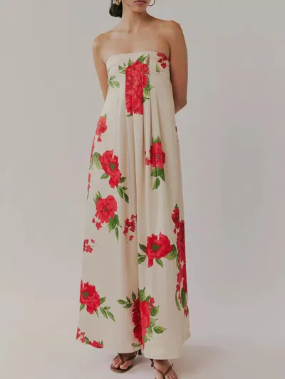 Truedames Floral Print Sleeveless Maxi Dress In Multi