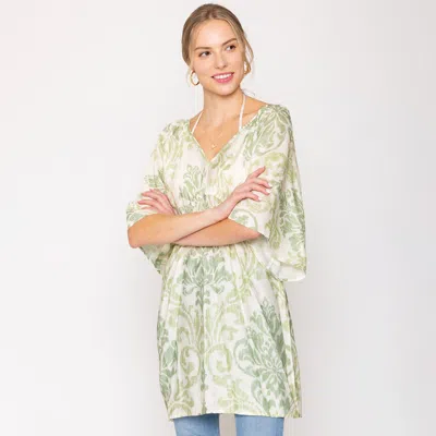 Truedames Floral Printed Short Dress 22" X 35.4" In Green