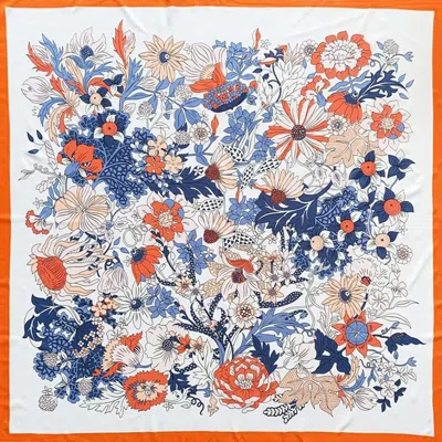 Truedames Floral Silk Feel Square Scarf In Multi