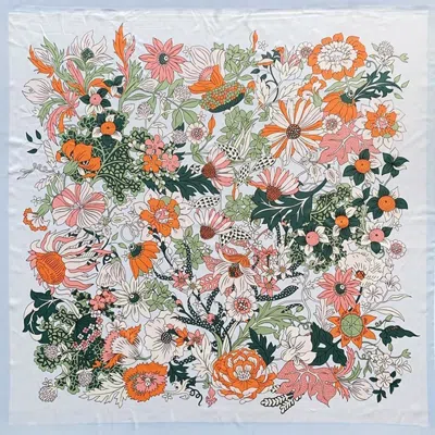 Truedames Floral Silk Feel Square Scarf In Multi
