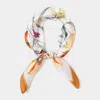Truedames Flower Butterfly Printed Square Scarf In White