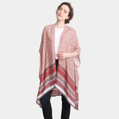 Truedames Flower Cover Up Kimono Poncho In Multi