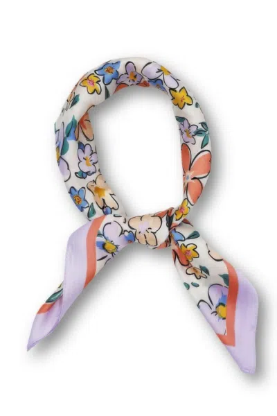 Truedames Flower Pattern Fashion Bandana In Purple