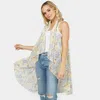 Truedames Flower Printed Round Vest In Multi