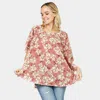 Truedames Flower Printed Slit Round Poncho In Multi
