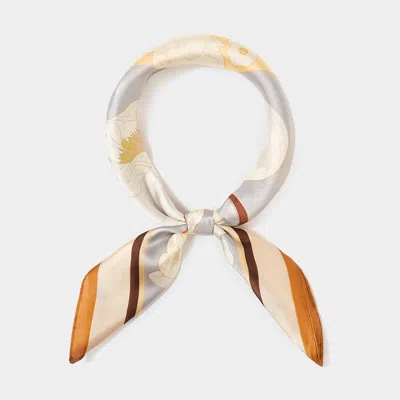 Truedames Flower Printed Square Scarf In Pink