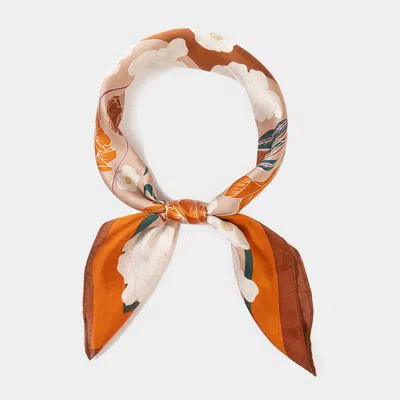 Truedames Flower Printed Square Scarf In Pink