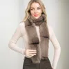 Truedames Fluffy Faux Fur Long Wrap Scarf In Brown