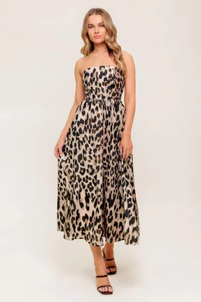 Truedames Flutter Glow Ballet Woven Midi Dress In Gray