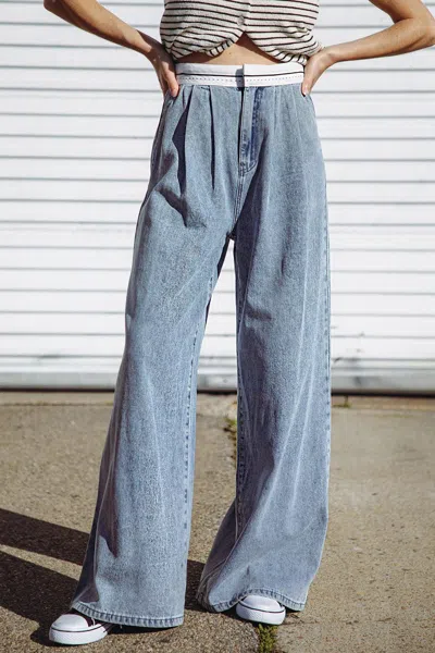 Truedames Forever Wondering Denim Pants In Blue