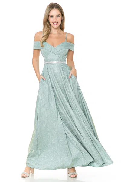 Truedames Formal Dress Sweetheart Embellished Evening Gown In Green