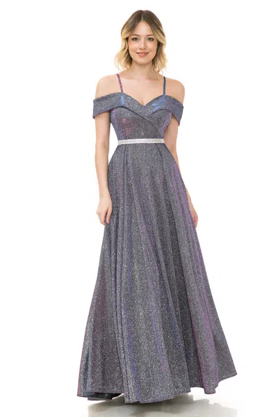 Truedames Formal Dress Sweetheart Embellished Evening Gown In Purple