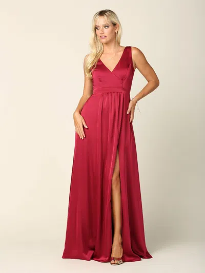 Truedames Formal Sleeveless Long Bridesmaid Dress In White