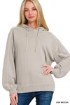 Truedames French Terry Pigment Dye & Enzyme Washing Hoodie In Gray