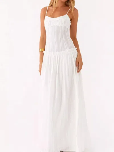 Truedames Frill Spaghetti Strap Maxi Dress In White