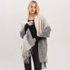 Truedames Fringe Hem Woven Poncho Wrap In Multi