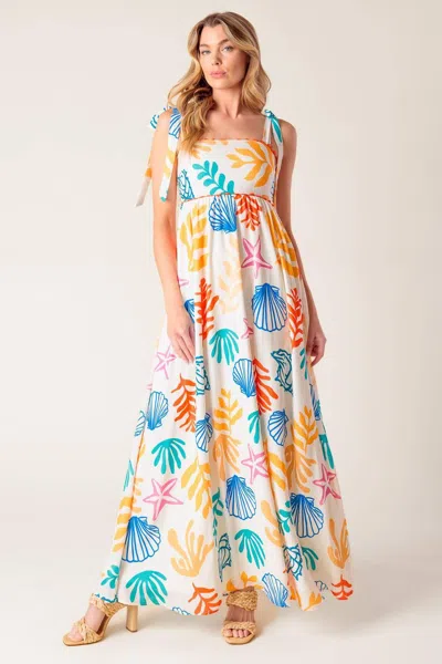 Truedames Frolic Through Fields Woven Maxi Dress In White