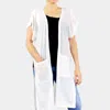 Truedames Front Pockets Jersey Vest In White