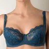 Truedames Full Coverage Lace Bra In Blue