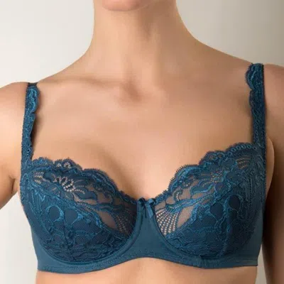 Truedames Full Coverage Lace Bra In Blue