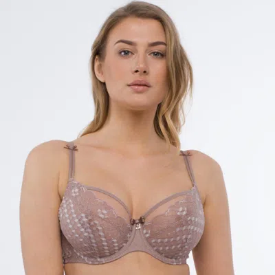Truedames Full Figure Underwire Mesh Bra In Multi