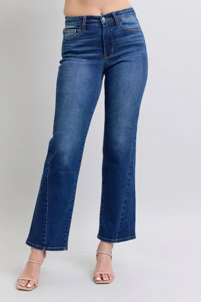 Truedames Full Size Side Seam Detail Straight Jeans With Pockets In Gray