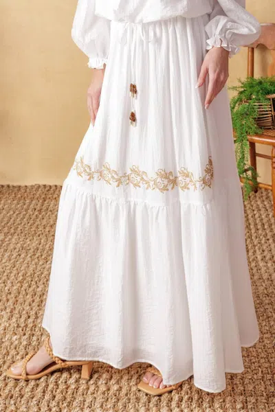 Truedames Full Speed Ahead Woven Maxi Skirt In Multi