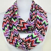 Truedames Funky Chevron Polyester Infinity Spring Scarf In Multi