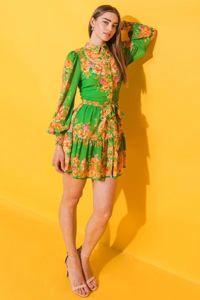 Truedames Furtherst Thing Woven Mini Dress In Multi
