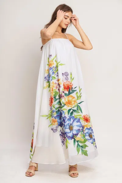 Truedames Garden Air Woven Ankle Dress In Multi