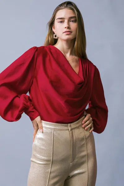 Truedames Garden Sensation Satin Top In Pink
