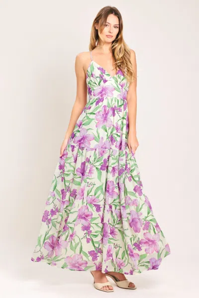 Truedames Garden Sweetheart Woven Maxi Dress In Multi