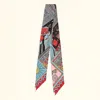 Truedames Geometric Architectural Pattern Printed Twilly Skinny Scarf In Multi