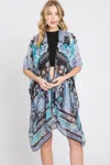 Truedames Geometric Boho Print Kimono In Multi