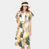 Truedames Geometric Patterned Cover Up Kimono Poncho In Multi