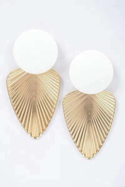 Truedames Geometric Shape Earring In White