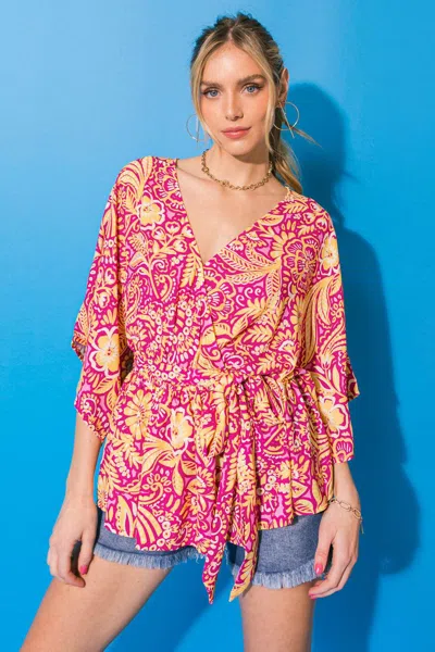Truedames Gift Of Love Woven Top In Multi