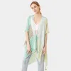 Truedames Gingham Check Cover Up Kimono Poncho In Multi