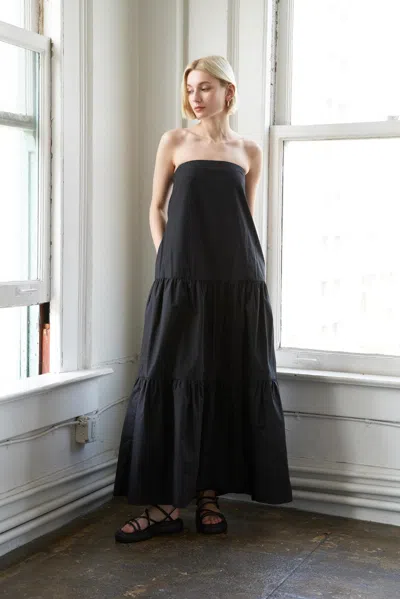 Truedames Girls Just Wanna Have Woven Maxi Dress In Black