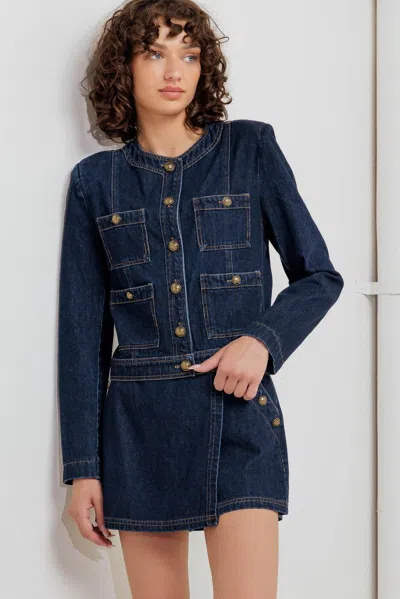 Truedames Glam Code Denim Jacket In Blue