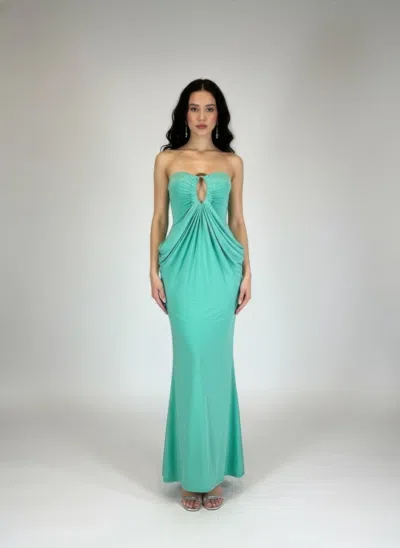 Truedames Glamour With Modern Construction Maxi Dress In Blue