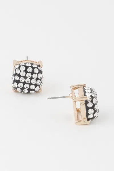 Truedames Glitter Studded Cubic Earrings In Multi