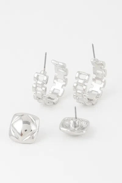 Truedames Gold Link Cuff Earrings Set In Metallic