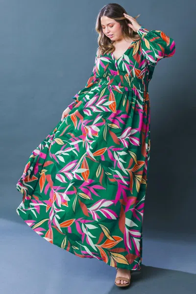 Truedames Gone Coastal Woven Maxi Dress In Green
