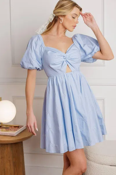 Truedames Gotta Love Woven Mini Dress In Blue