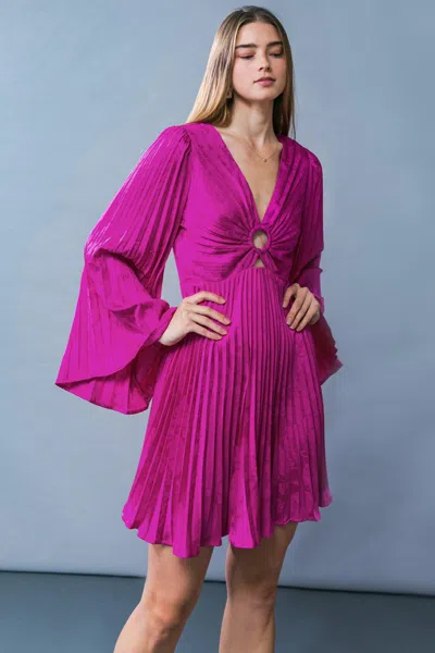 Truedames Graceful Entrance Satin Mini Dress In Purple